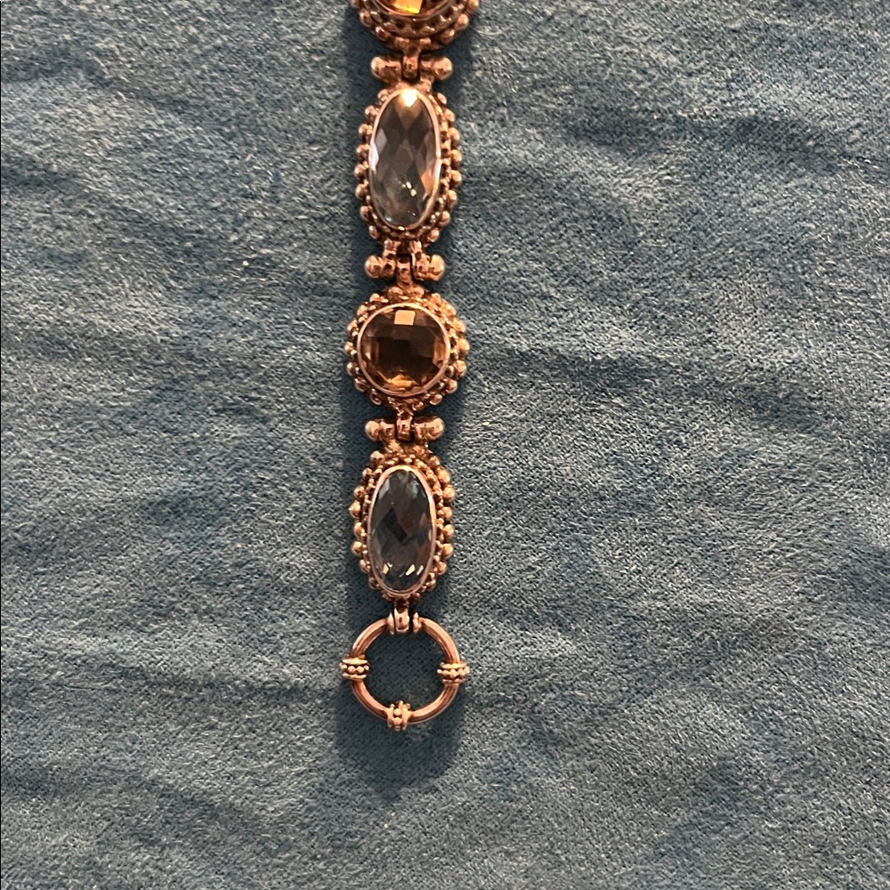 Sterling gemstone tennis bracelet - Picture 2 of 3
